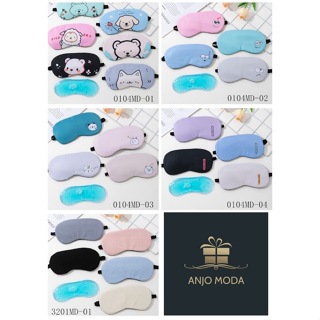 Máscara tapa olho com gel térmico para dormir e descanso estampas fofas em Oferta na Shopee