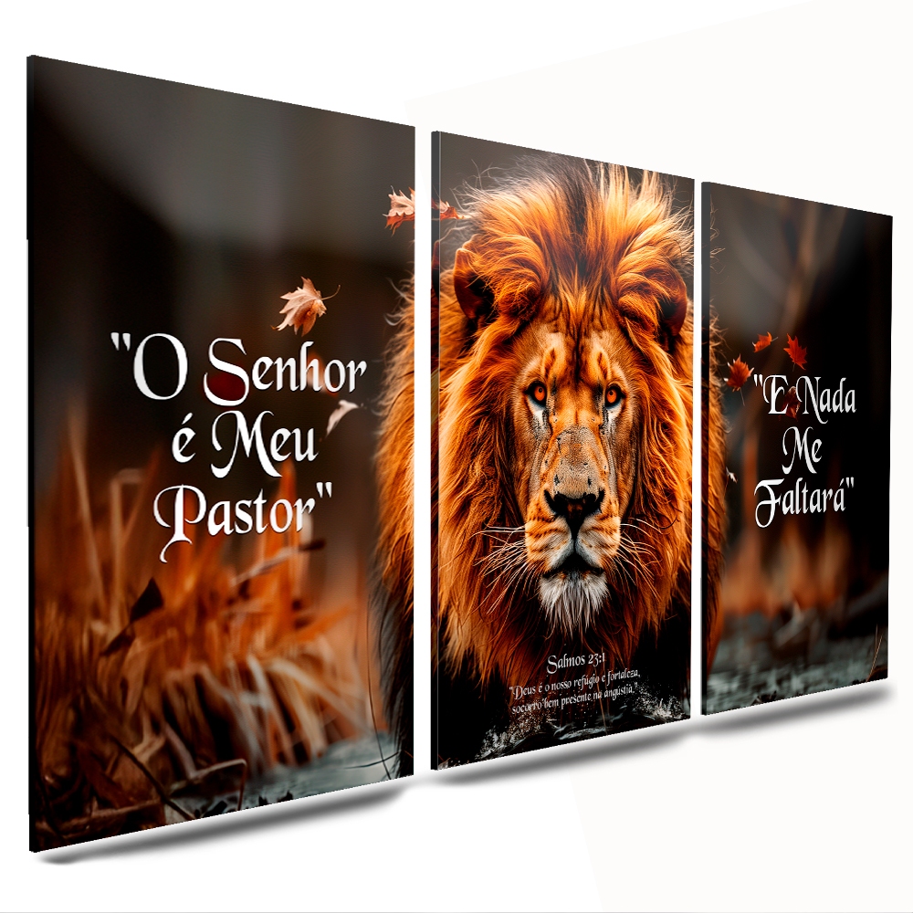 quadros decorativo grande leao 95x50 mdf hdk sala quarto escritorio