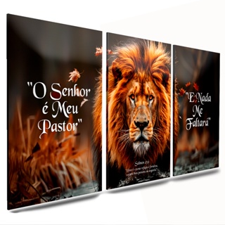 quadros decorativo grande leao 95x50 mdf hdk sala quarto escritorio em Oferta na Shopee