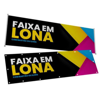 FAIXA LONA 250x70cm- FACHADAS - PLACAS - BANNER em Oferta na Shopee