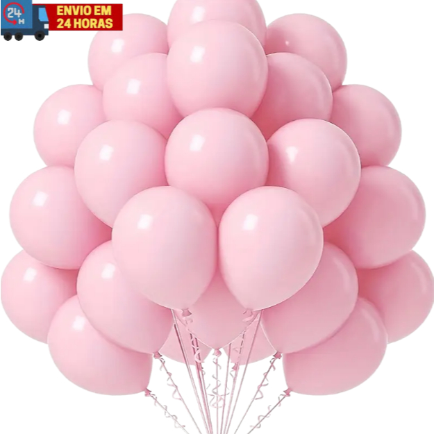 50 Unidades Balão Rosa Candy Tamanho 9 Candy Color em Oferta na Shopee