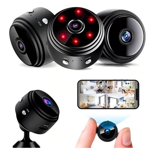 Mini Camera Segurança Escritório HD Visão Noturna WiFi Câmera 1080p Sem Fio Vigilância e Segurança