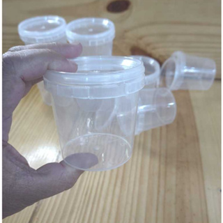 100 un Pote Plástico Premium Redondo 220 ml com Tampa Lacre Bolo no Pote em Oferta na Shopee