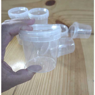 50 un Pote Plástico Premium Redondo 220 ml com Tampa Lacre Bolo no Pote em Oferta na Shopee