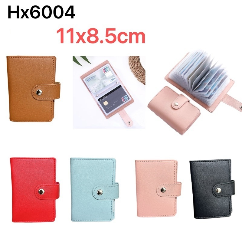 Imagem Carteira Feminina/Porta-Cartão de Couro PU para Passaporte e Cartão de Crédito 6004