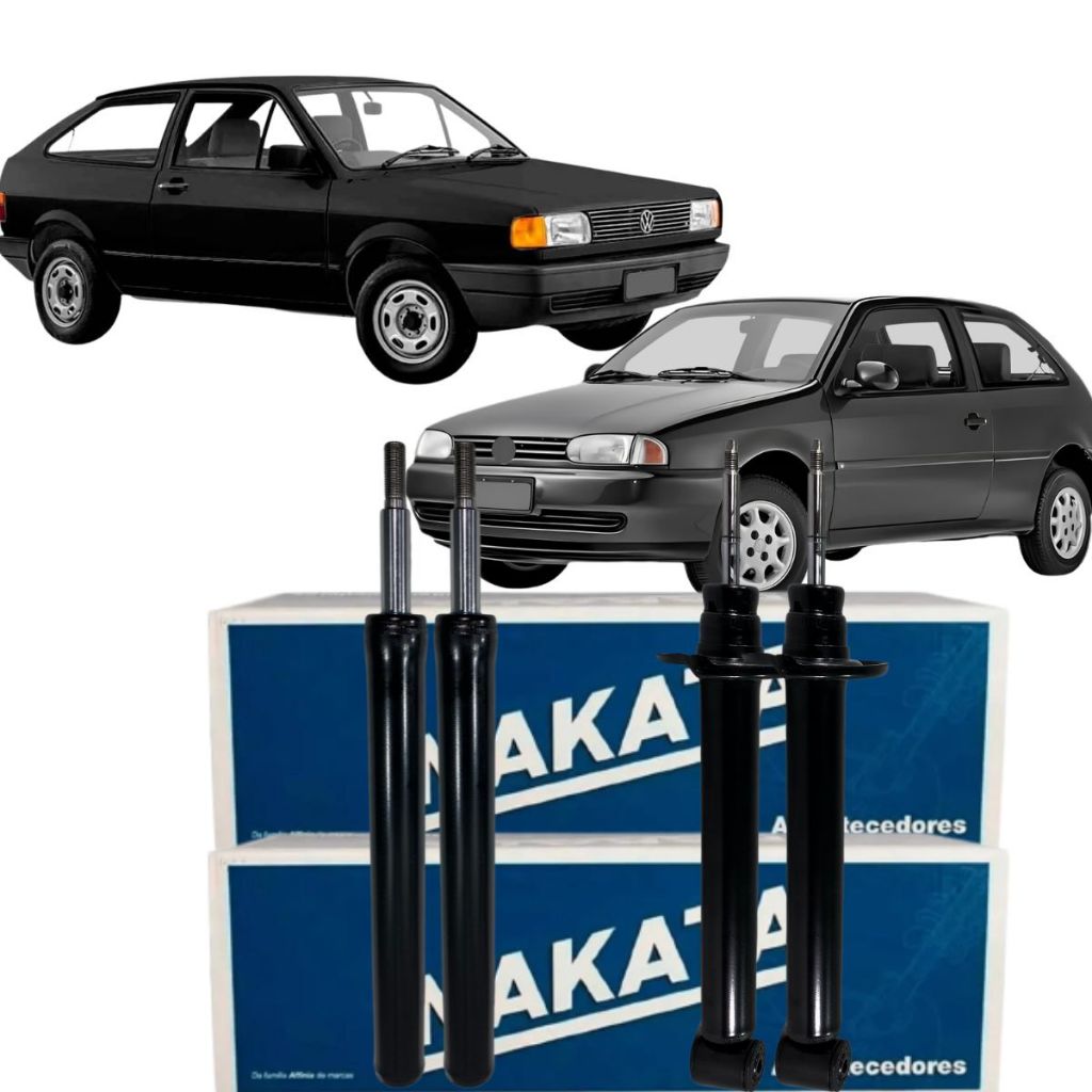 Kit 04 Amortecedor Original Nakata Vw Gol G1 G2 Quadrado