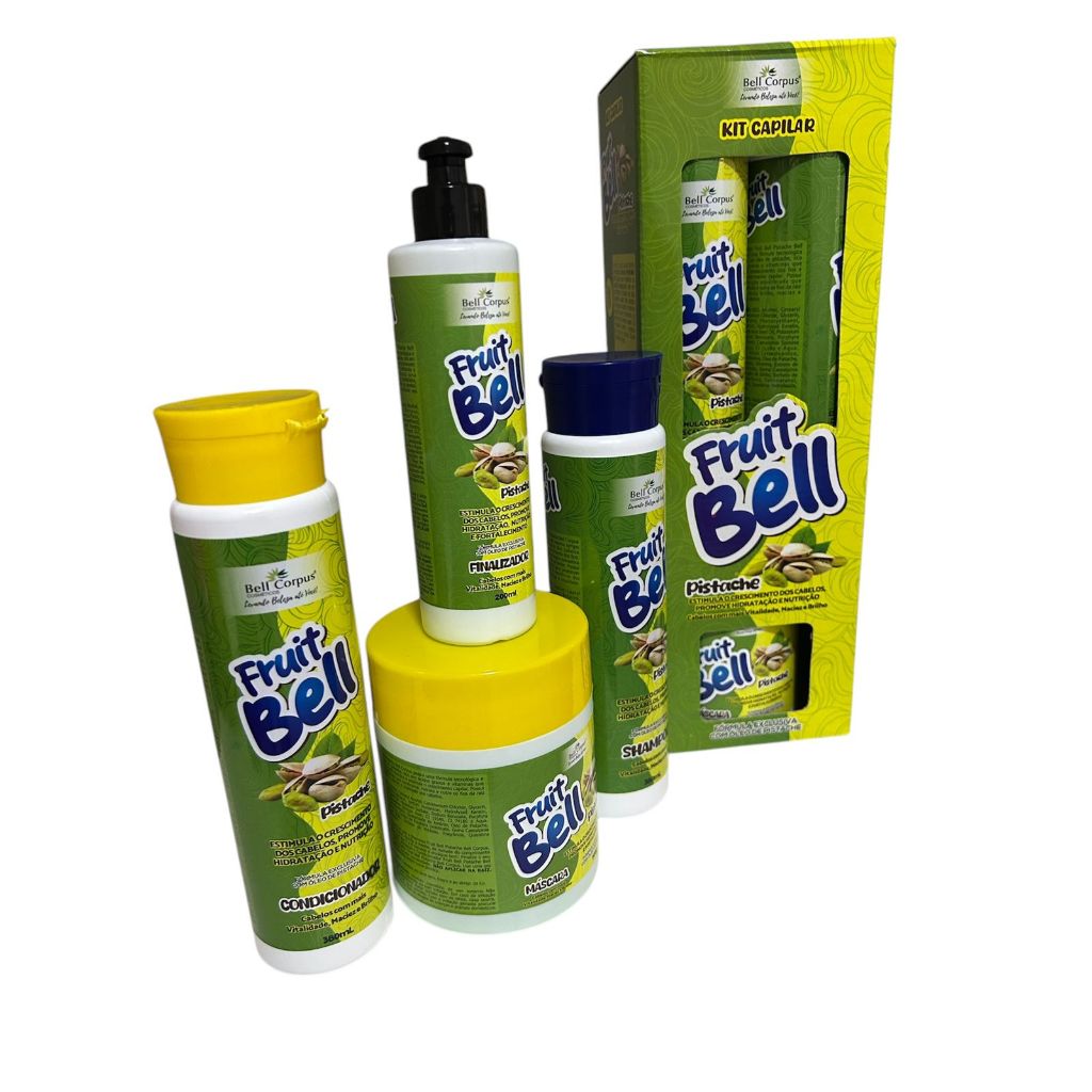 Kit Capilar 4 Itens Fruit Bell  Pistache  BellCorpus