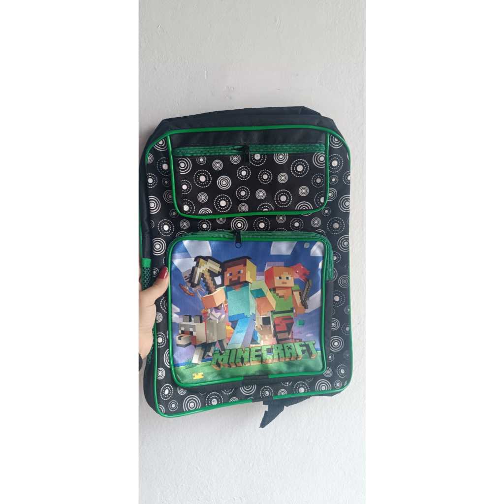 mochila de costas simples do minicraft