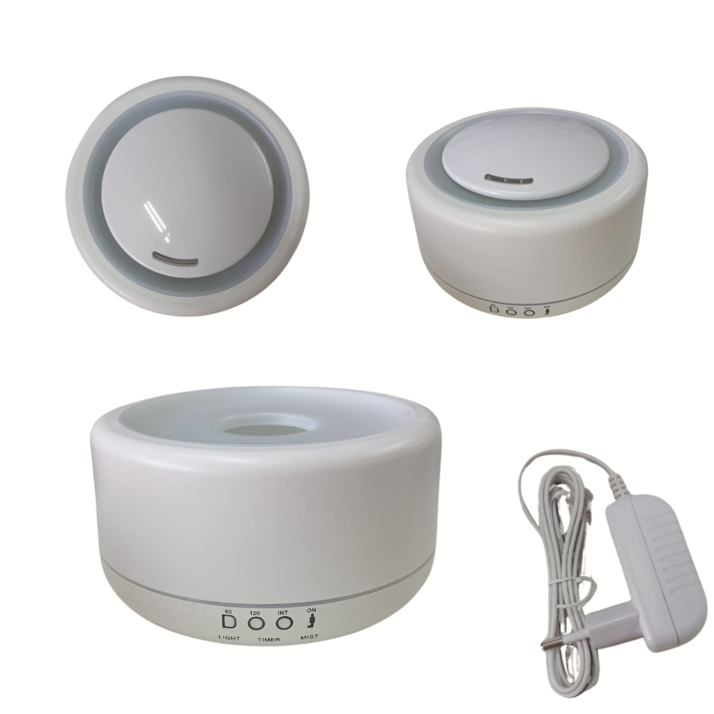 Difusor Umidificador de óleo essencial formato nave espacial 700ml com luz LED de mudança de cor - Touch