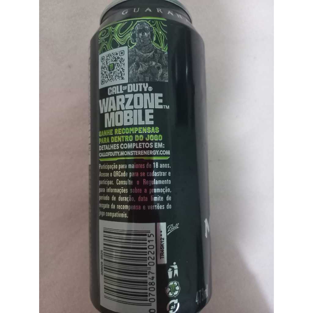 Monster energy edição Call of Duty Warzone 473ml VAZIAS