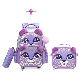 Kit Mochila Escolar Gatinho Infantil Lancheira Rodinha em Oferta na Shopee