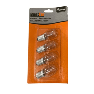 Mini Lâmpadas p/ Geladeira E14 15W Kit c/ 4 Unidades - 220V BFH1778 em Oferta na Shopee