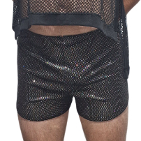 Shortinho Brilhante de veludo - Look Festival/parada orgulho gay lgbt/shorts curto/micro shorts/fantasia carnaval/sexy