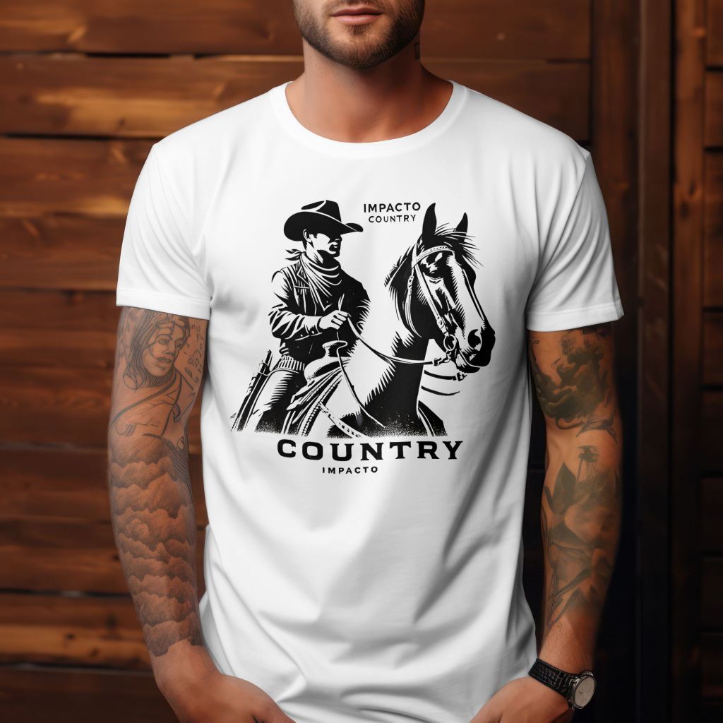 Camisa Camiseta Country Masculina Texas Farm Impacto Country Cowboy Bruto Touro Blusa T-shirt