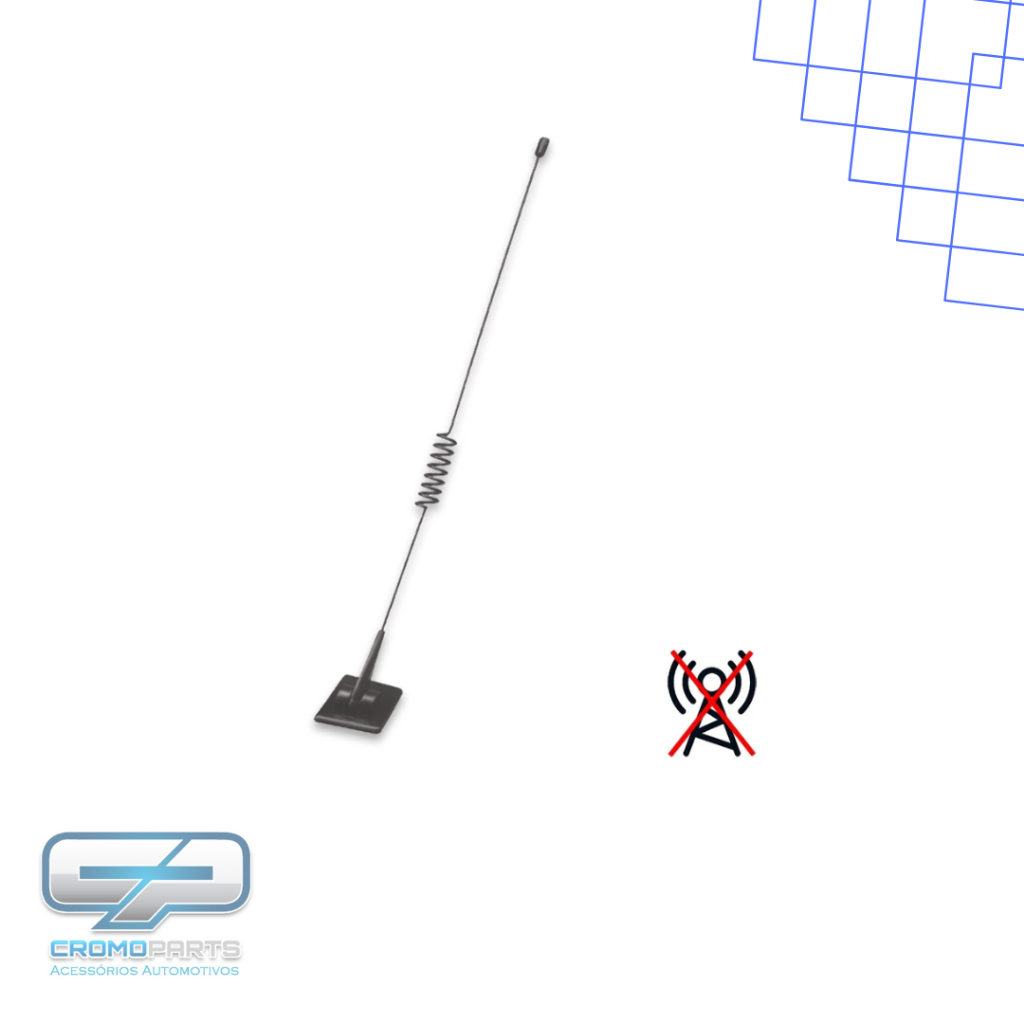 Antena Decorativa Universal - Haste 300mm Flexível, Cor Preta em Oferta na Shopee