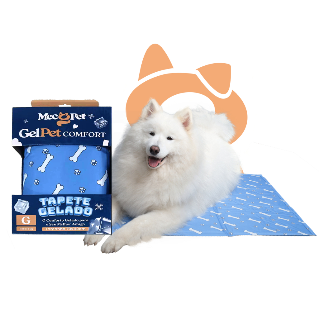 Tapete Pet Gelado Refrescante Tamanho G 110x70cm Cachorro Gato Verão Calor Dias Quentes MecG Pet