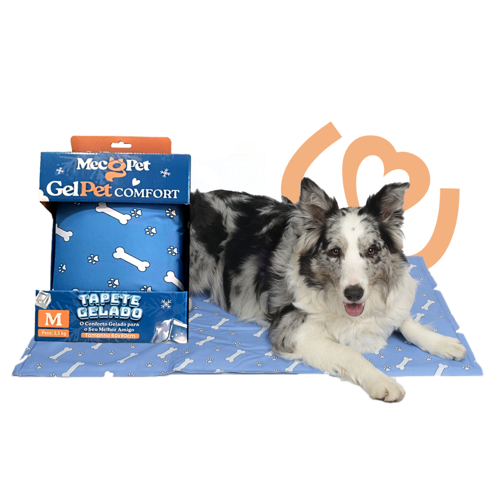 Tapete Refrescante Pet Gelado Tamanho M 90x60cm Dias Quentes Verão Cachorros Gatos Frescor MecG Pet - Pets