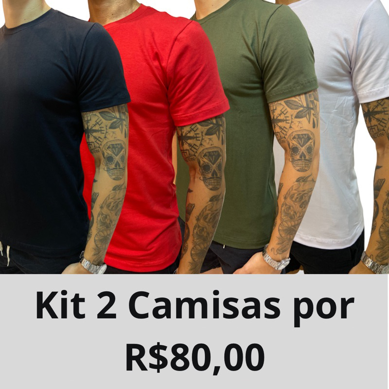 Camisa Masculina Peruana Fio 40.1 Premium Camisa Básica Camisa Masculina Básica Kit Camisa Básica Masculina