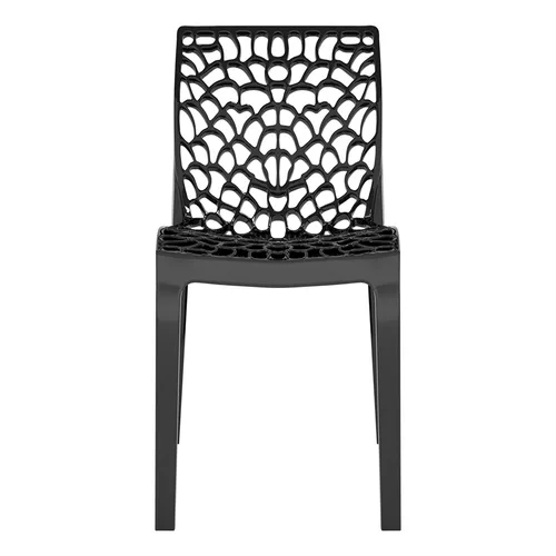 Kit 2 Cadeiras Gruvyer Preta Para Sala De Jantar e Área Gourmet