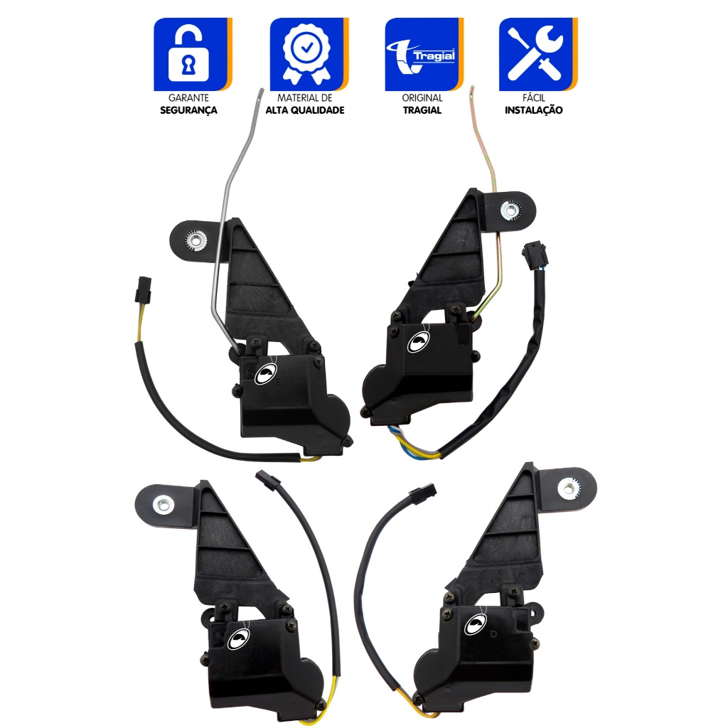 Kit Trava Elétrica GM4MN Corsa e Corsa Sedan 2002 a 2012 4 Portas Tragial — imagem 2 de 2