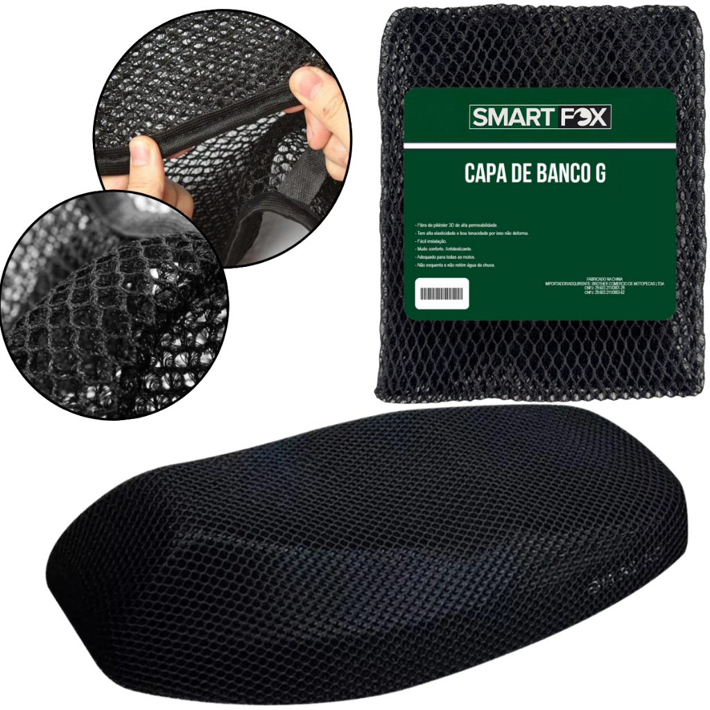 Capa Térmica Banco Moto Rede Protetora Titan Fan 125 150 160 em Oferta na Shopee