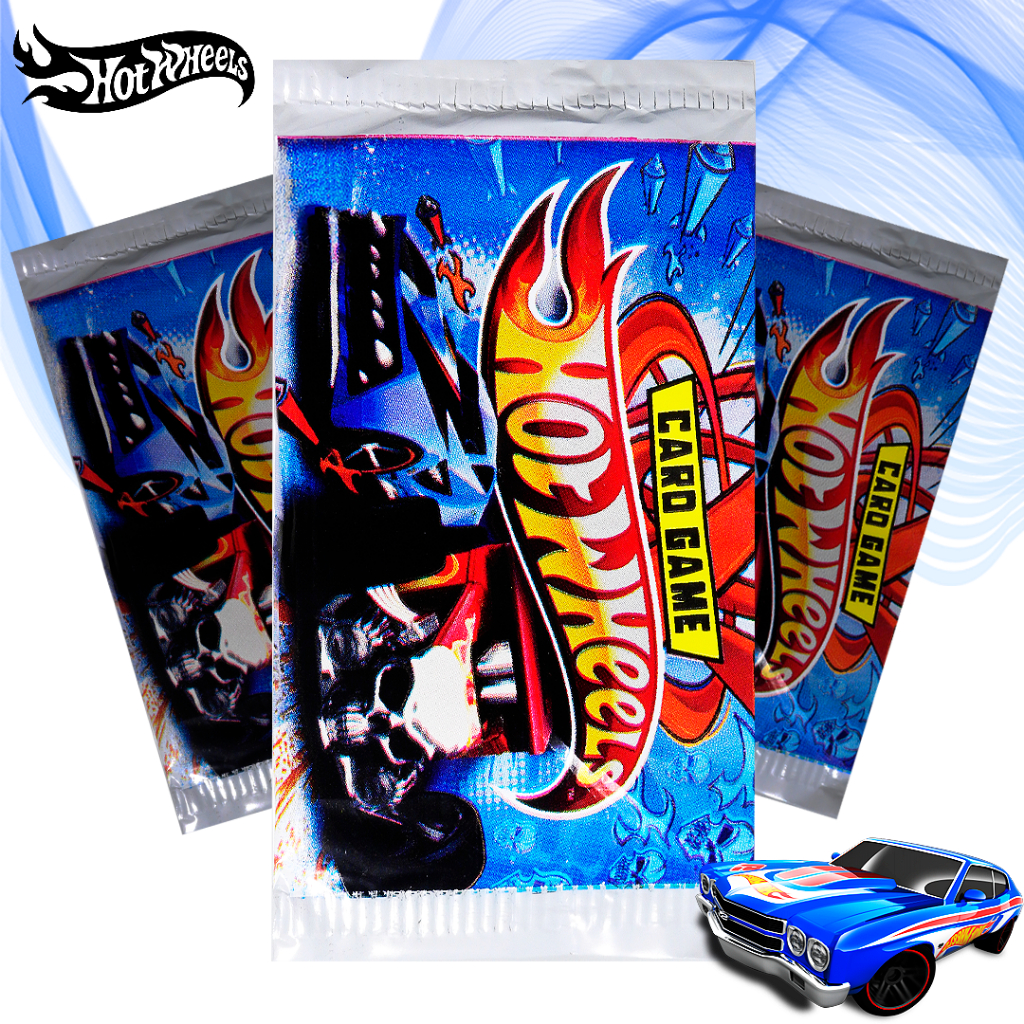 50 Pacotinhos HOT WHEELS = 200 Cards Para Jogar ou Colecionar/Cartinhas/Card Game/Revenda
