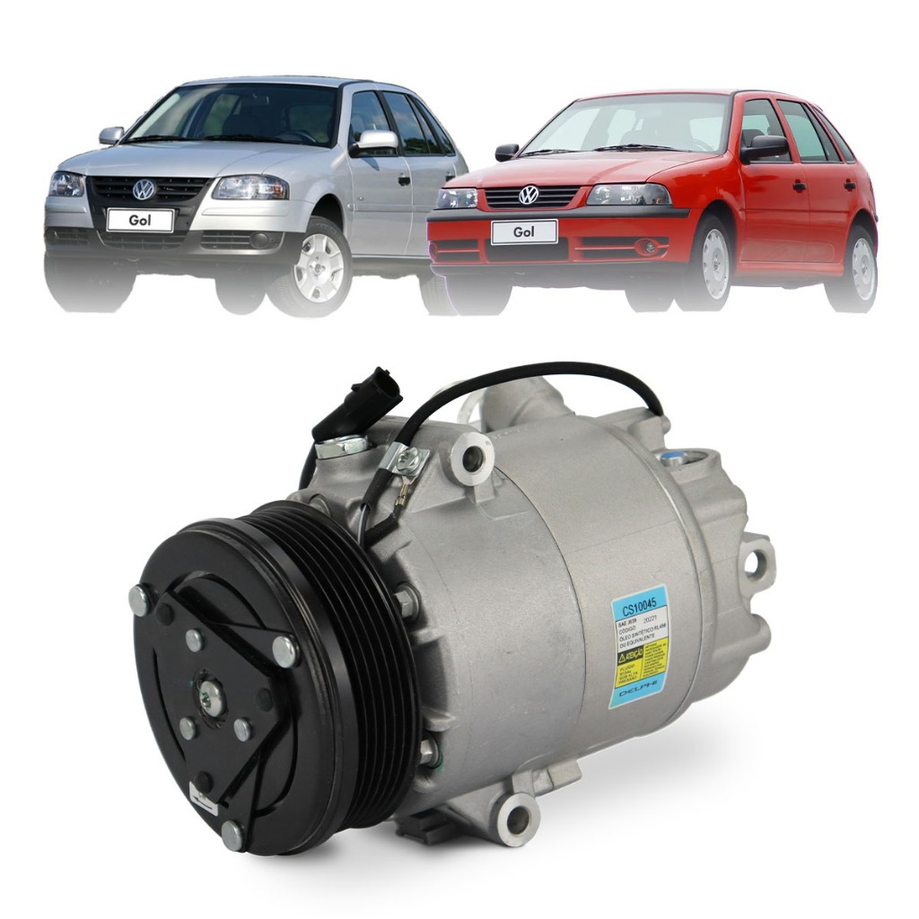 Compressor de Ar Condicionado Gol Parati Saveiro VW 2002 Até 2009 Original Delphi Novo CS10045 em Oferta na Shopee