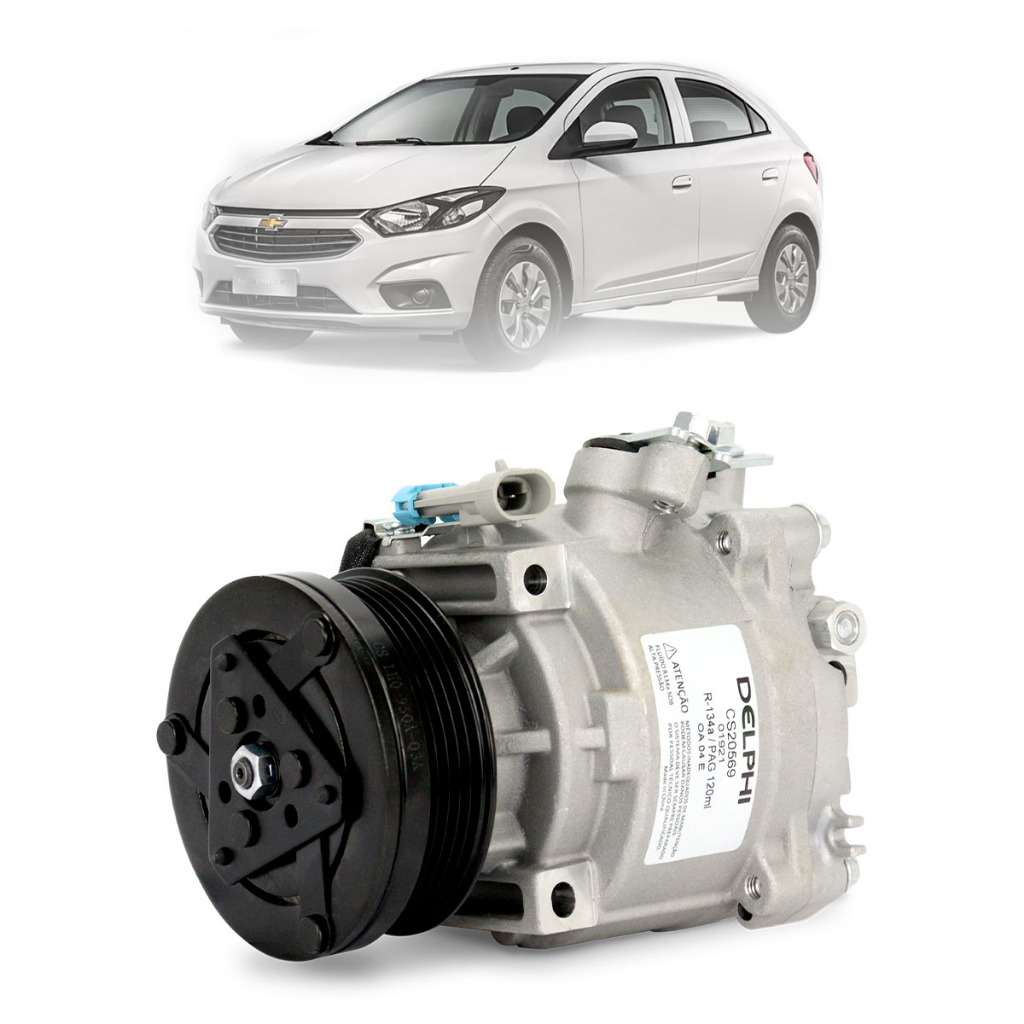 Compressor Ar Condicionado GM Chevrolet Cobalt Prisma Spin Onix Novo Original Delphi CS20569 em Oferta na Shopee