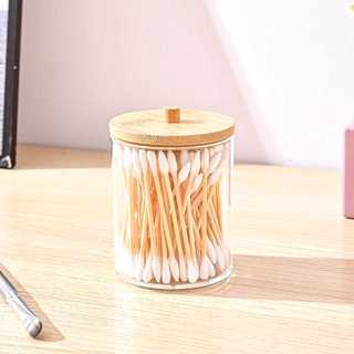 PORTA COTONETE ALGODÃO ELÁSTICO ACRILICO CRISTAL COM TAMPA ORGANIZADOR em Oferta na Shopee