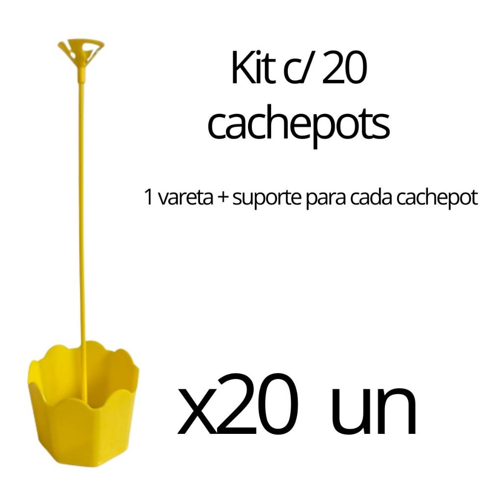 20 Cachepot Centro de Mesa c/ 20 Varetas e Suportes em Oferta na Shopee