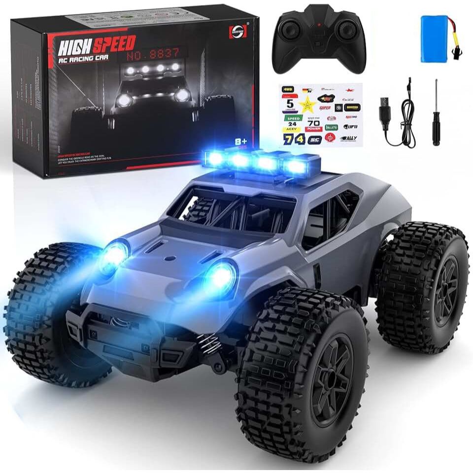 Carrinho de Controle Remoto 4x4 Off-road Terra Veloz Crawler Monter Brinquedo Menino