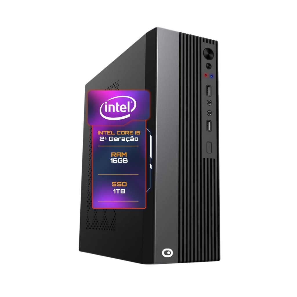 Computador 2Eletro Slim Intel Core i5, 16GB RAM, SSD 1TB, HDMI, Bivolt, Áudio HD - CD2E-0106SL