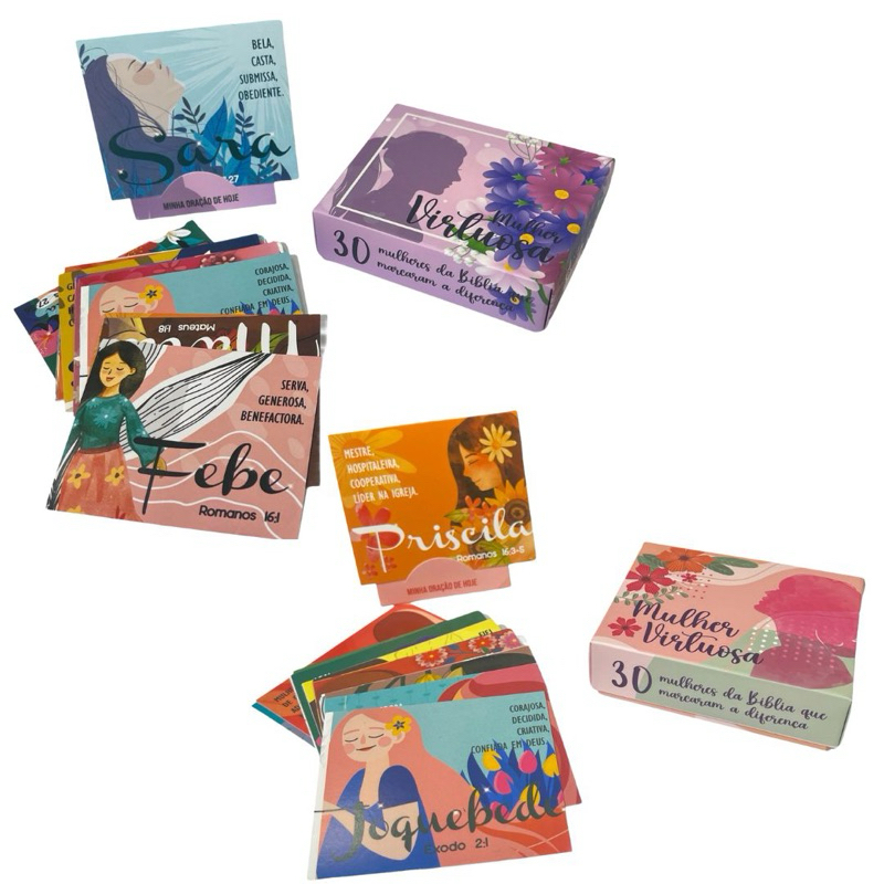 30 Promessa para mulher virtuosa-manancial de mulher-kit com 20 caixinhas-Dia da mulher