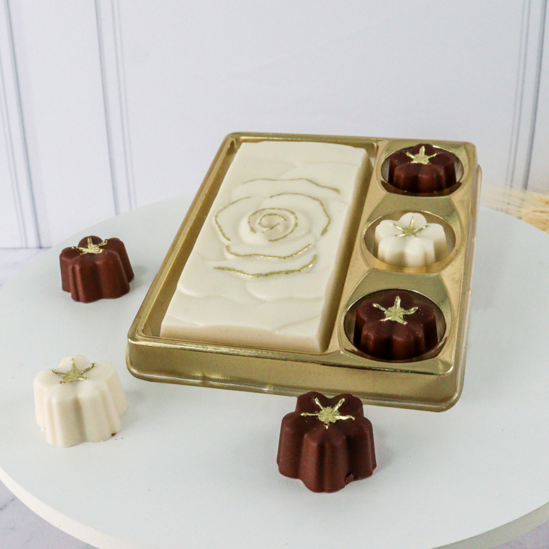 CAIXA TABLETE COM 3 CAVIDADES PARA TRUFAS E BOMBONS BWB em Oferta na Shopee