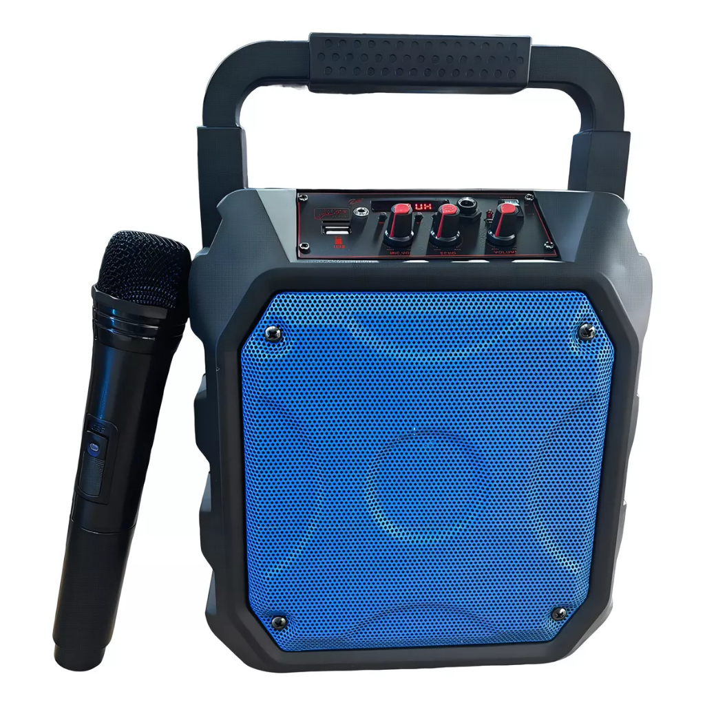 Caixa De Som Amplificada 200w Alto Falante M-200 Cor Azul