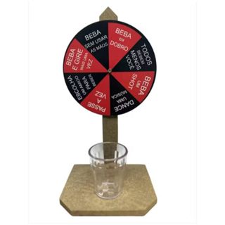 roleta roda de shot roleta drink em Oferta na Shopee