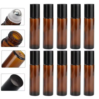 10 Frascos Vidro Âmbar Roll On 10mL Premium (Vidro Grosso) em Oferta na Shopee