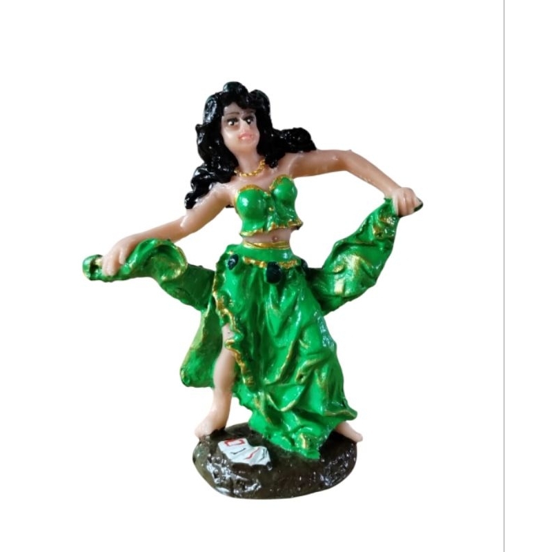 Imagem Cigana esmeralda de 11 cm em resina umbanda candomblé religião