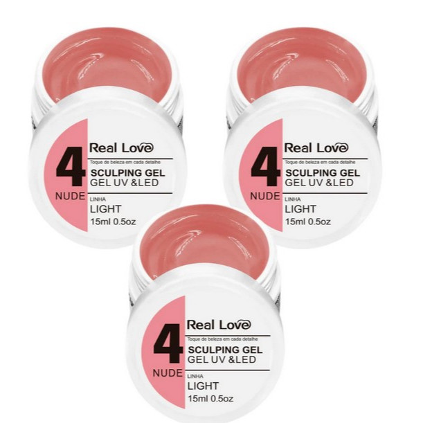 Kit com 3 UNIDADES Sculping Gel Real Love - 15 ML - M em Oferta na Shopee