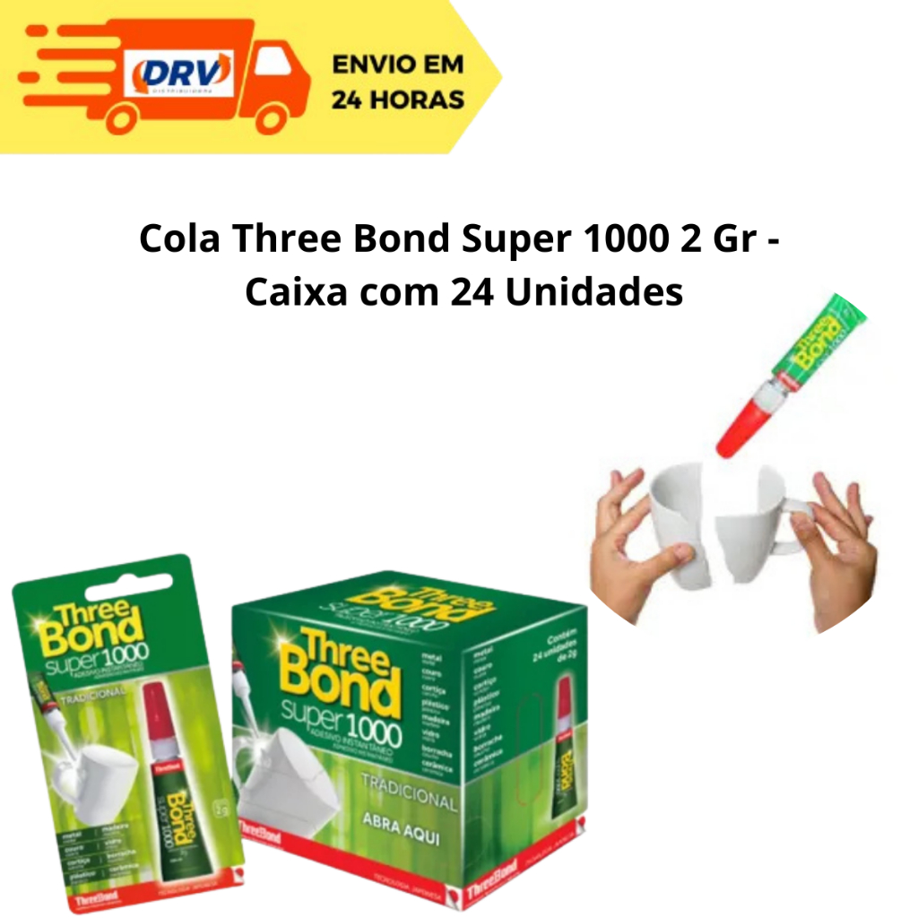 Cola Three Bond Super 1000 2 Gr Caixa com 24 Unidades - Cola - Three Bond - Super 1000