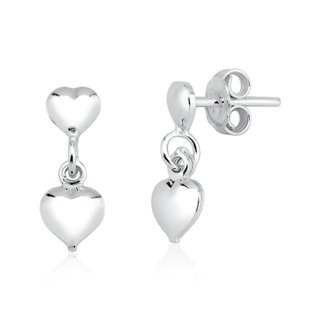 Brinco Feminino de Prata 925 Coração com Pendente em Oferta na Shopee