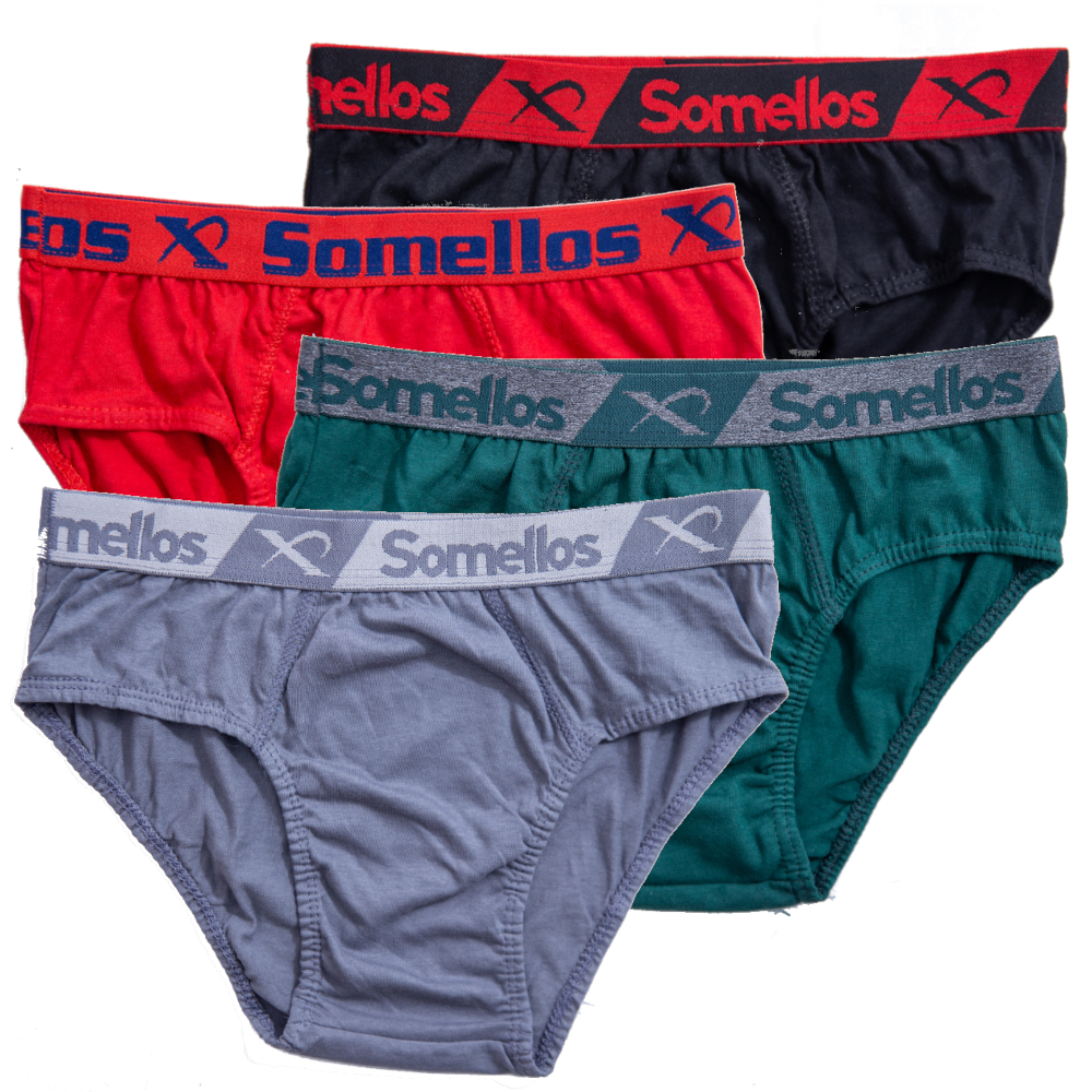 Kit 9 Cuecas Slip Adulto 100% Algodão Somellos Atacado Cueca Masculina Tradicional P M G e GG