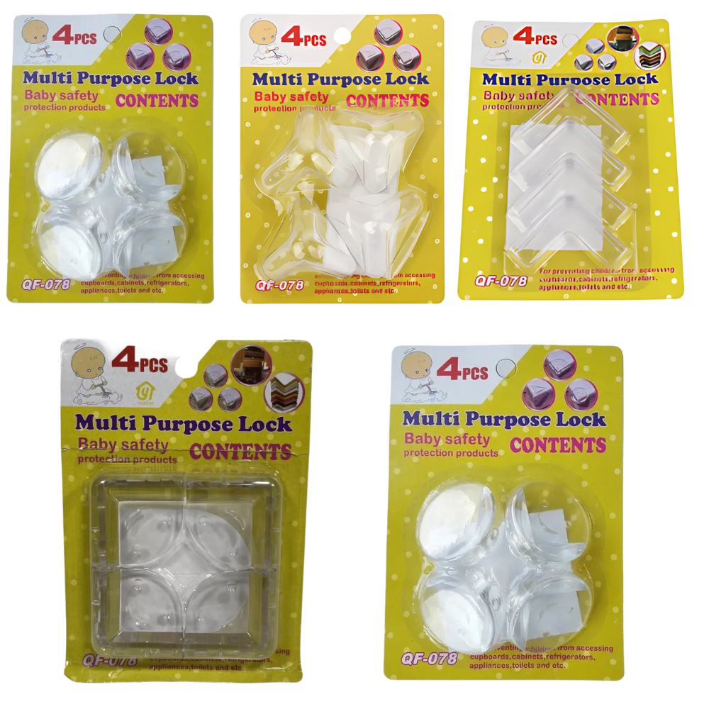 Protetor de Quina para Bebes e Crianças Anticolisao 4 Pecas Mesas, Moveis, Armarios