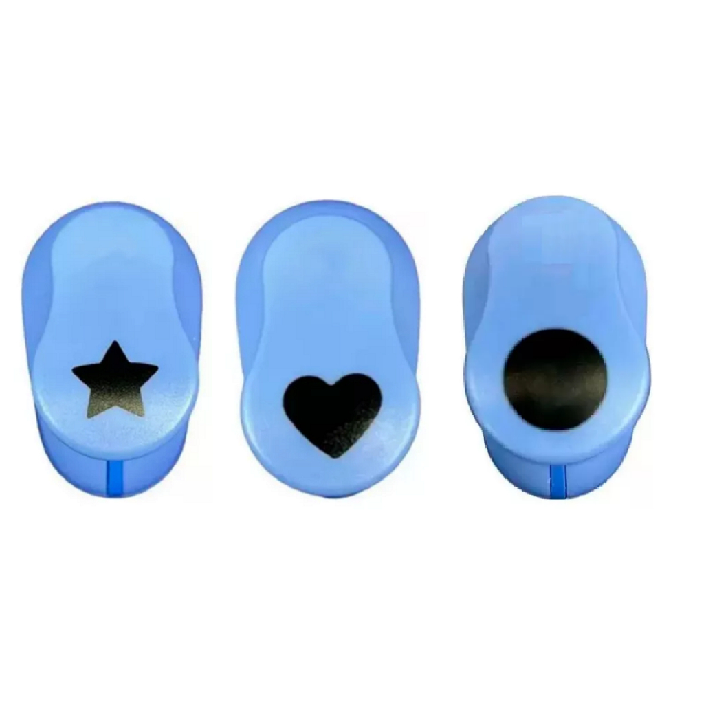 Kit 3 Cortador Perfurador Furador De Papel e E.V.A - 16mm - 1,6cm - ESTRELA - CORAÇÃO - CIRCULO em Oferta na Shopee