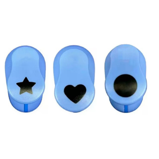 Kit 3 Cortador Perfurador Furador De Papel e E.V.A - 16mm - 1,6cm - ESTRELA - CORAÇÃO - CIRCULO em Oferta na Shopee
