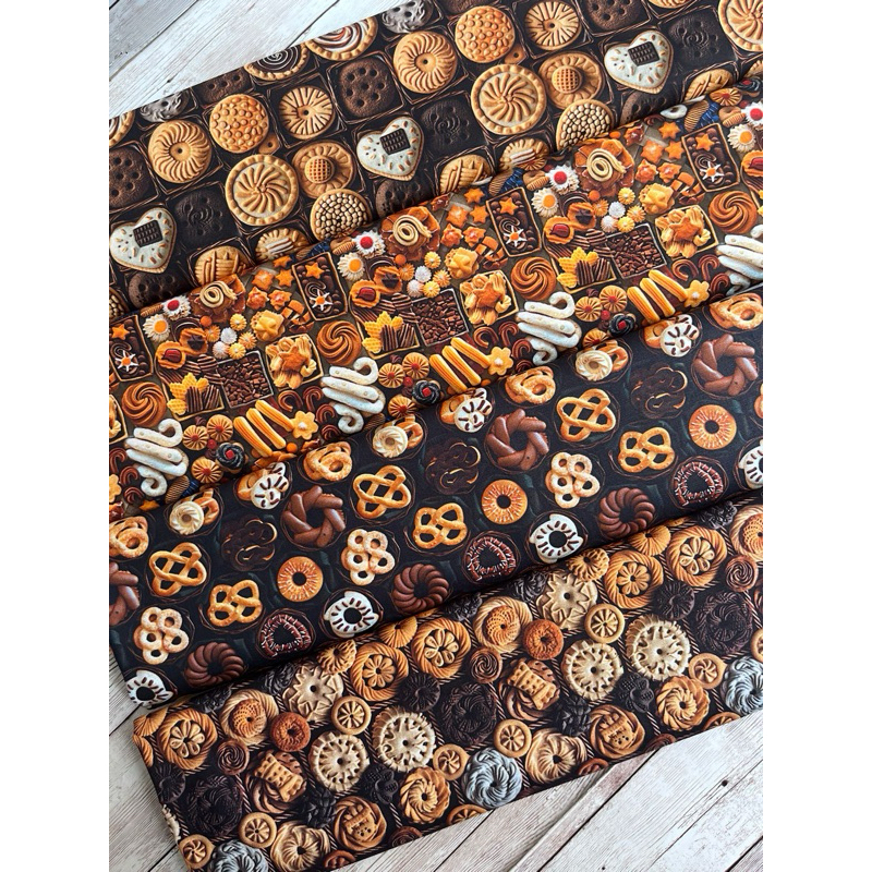 Tricoline 100% algodão - Estampa Digital - Cookies 50x75cm ou 50x150cm em Oferta na Shopee