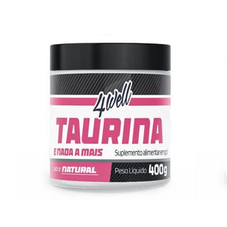 Taurina 400g Pote 100% Pura Importada 4well em Oferta na Shopee