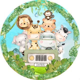 PAINEL REDONDO SAFARI BICHINHOS em Oferta na Shopee