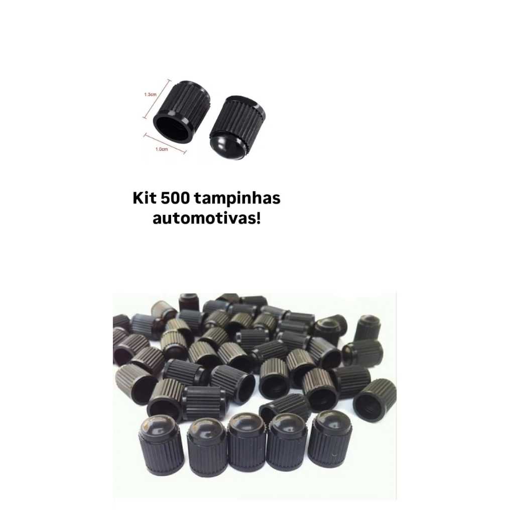 Kit 500 Tampinha Bico Pneu Carro Moto Bicicleta Tampa Plástica em Oferta na Shopee