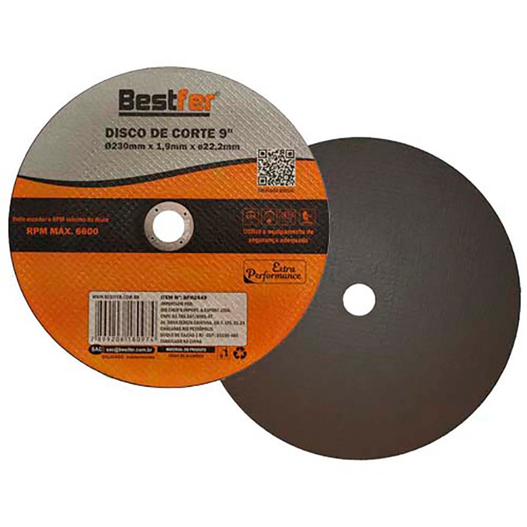 Disco De Corte Inox 9'' 230x1.9x22.2mm Bestfer em Oferta na Shopee